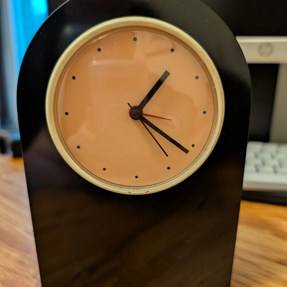 SIGNED Vintage 1984 Hammond Postmodern Mantle Clock